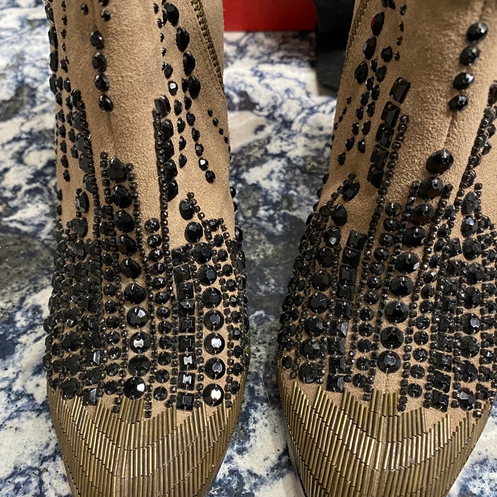 Donald pliner beaded booties